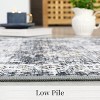 Washable Vintage Distressed Rug Non Slip Carpet Low Pile Stain Resistant Floor Mat for Bedroom Living Room Office - 3 of 4