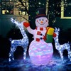 Tangkula 5FT Christmas Inflatable Snowman Decoration w/Rotating LED Lights for Garden Yard - 3 of 4