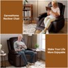 PU Leather Power Lift Recliner Chair, Adjustable Furniture for Back, Legs w/ 3 Positions, Side Pocket ( 22" Seat Width+Cup Holders) - 3 of 4