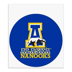 University of Alaska, Fairbanks Secondary Logo Automotive Car Window Locker Circle Bumper Sticker - 1 of 4