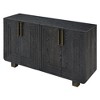 Luxystar 54" 4-Door Vintage Sideboard Cabinet with Storage and Adjustable Shelves for Dining and Living Room, Black - 3 of 4