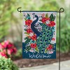 Evergreen Floral Peacock Garden Linen Flag 12.5 x 18 Inches Indoor Outdoor Decor - 2 of 4