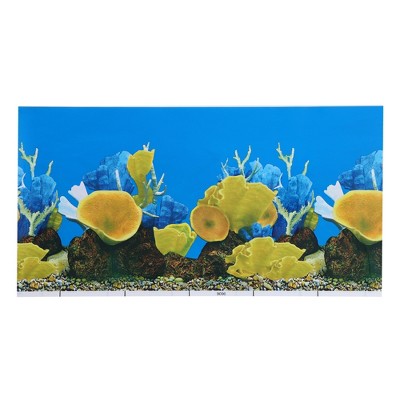 Unique Bargains Aquarium Fish Tank Background Poster Double-sided Fish Tank Background Decor Sticker 1pcs