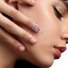 SOHI Women's Crystal Silver Party Nail Ring - 4 of 4