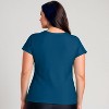 Calypsa Women's Plus Size Loose Fit Short Sleeve UPF 50+ Adele Swim Top - 2 of 3