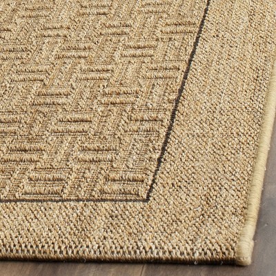 Natural Geometric Hand-Knotted Sisal 6' x 9' Area Rug