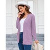 Cardigan Sweaters for Women Open Front Chunky Long Sleeve  Cable Knit Cardigan Outwear with Pockets Longline Sweater Cardigan - 4 of 4