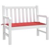 vidaXL Garden Bench Cushion in Vibrant Red - Outdoor Patio Furniture Comfort - 39.4"x19.7"x1.2" Foam Fiber - 3 of 4