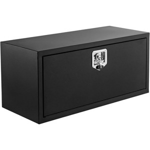 Truck Bed Toolbox Underbody Truck Box Black Steel Under Truck Toolbox with Lock,Waterproof Heavy Duty Tool Box Storage Organizer Chest - 1 of 4