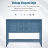 GDFStudio Hannah Vintage 46" Solid Wood Console Table with Cabinets and Bottom Shelf - 4 of 4