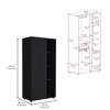 SEVOBAL Armoires with Double Doors Drawers Hanging Rods and Open Shelves for Bedroom and Closet Storage , Black, 35.4"*19.5"*71.7" - 4 of 4