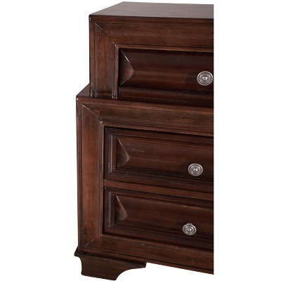 Cappuccino 3-Drawer Real Wood Veneer Nightstand 28"x28"