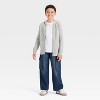 Boys' Full-Zip Relaxed Fit French Terry Hoodie - Cat & Jack™ - 3 of 4