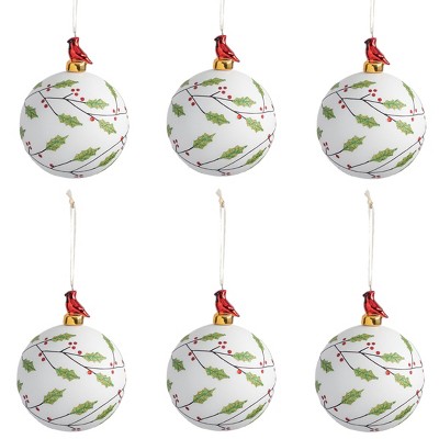 Sullivans Set Of 6 Holly Ornament Kit 5.25