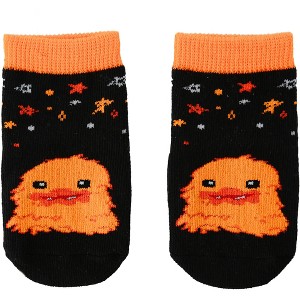 Pavilion Gift Company - Orange Crawling Monster - 0-12 Month Non-slip Baby Socks - Socks - 1 of 4
