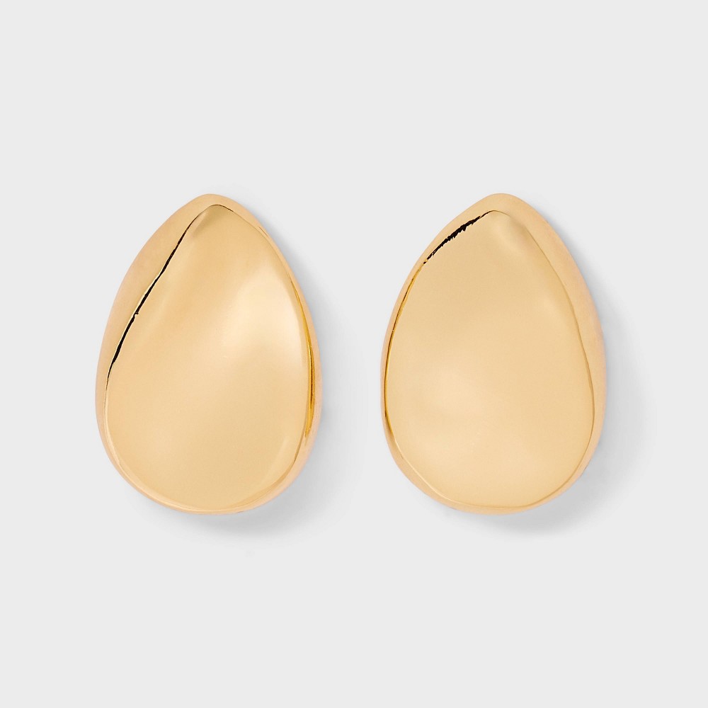 Photos - Earrings Smooth Pear Drop  - A New Day™ Gold: Nickel-Free Metal, Post Closure, 1.5" Length