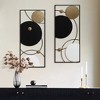 LuxenHome 2-Piece Black, White, and Gold Modern Abstract Wall Decor Set Multicolored - 2 of 4