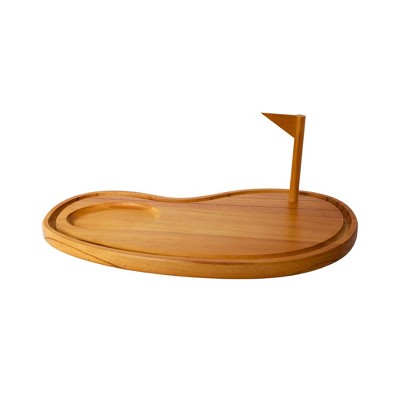 Slickblue Golf Course-Inspired Pine Wood Board, 15" x 8.25", Serving & Cutting for Golf Enthusiasts