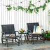 Outsunny Outdoor Glider Chair, Swing Chair with Breathable Mesh Fabric, Curved Armrests and Steel Frame for Porch, Garden, Poolside, Balcony - 3 of 4