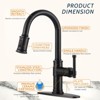 WOWOW 16.2 in. Single Handle Pull Down Sprayer Kitchen Faucet with 360° Spout Swivel - 4 of 4