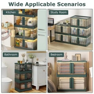 LunaLulinlk 2Pcs 32L Foldable Storage Bins with Lid Collapsible Stackable Closet Organizer Containers - 1 of 4