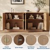 Orieon 63" Large Sideboard Buffet Cabinet with Storage, Fluted Kitchen Coffee Bar Wine Console Table with Gold Metal Handles. - 3 of 4