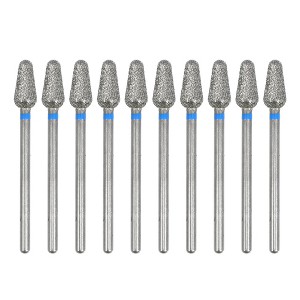 Unique Bargains Emery Nail Drill Bits Set for Acrylic Nails 3/32 Inch Nail Art Tools 44.3mm Length Blue 10Pcs - 1 of 4