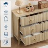 Entryway Fluted 6 Drawers Dresser for Bedroom, 47.2" Wide Modern Chest of Drawers w/ Metal Handle, Wooden Dresser Organizer - 4 of 4