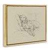 Stupell Industries Peaceful Resting Labrador Dog Pencil Sketch Drawing Floating Frame Canvas Art, Gold, 21" x 17" - 2 of 4