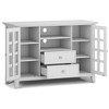 Normandy Tall TV Stand for TVs up to 60" White - WyndenHall: Adjustable Shelves, Pine & Plywood, Media Storage - 2 of 4