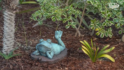 9 Magnesium Oxide Frog Laying Down Statue - Alpine Corporation
