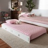 Twin Mariana White Finished Wood Trundle White - Baxton Studio - 4 of 4