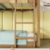 Sapphtopaz Space-Saving Twin over Twin Bunk Bed with Two Built-in Ladders & Guardrails, Triple Rubber Wood Bed Frame, No Box Spring Needed for Bedroom - 3 of 4