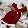 PAVILIA Wearable Blanket with Sleeves and Foot Pockets, Fleece Warm Snuggle Pocket Sleeved Throw for Women Men Adults - 3 of 4