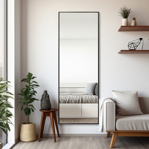 Dovelina Modern Metal Frame Full Length Mirror Freestanding Mirror ...