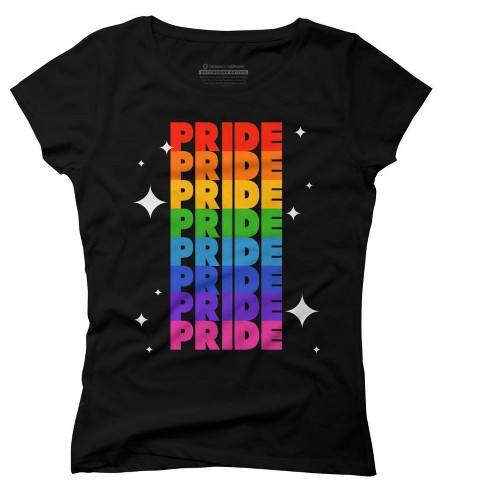 Design By Humans Rainbow Pride Word Stack With Stars By Billmedzz T ...