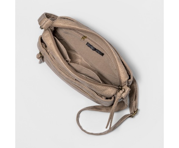 Women's Bueno Pebble Washed Crossbody Bag - Cream