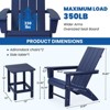 GARPROVM 2 Upgraded Folding HDPE Adirondack Chairs with Side Table Weather-Resistant For Outdoor - 2 of 4