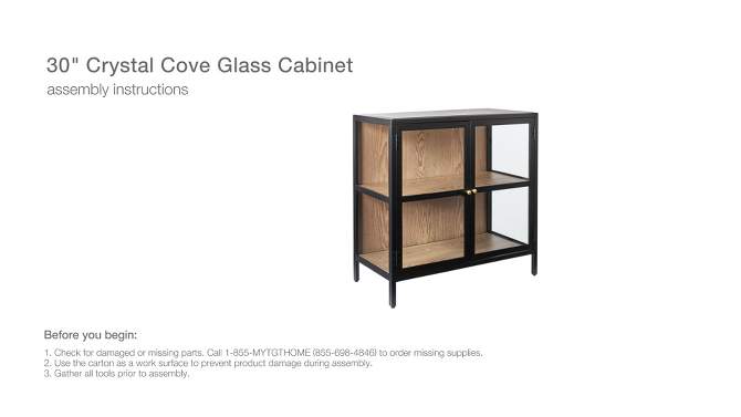 30&#34; Crystal Cove Glass Cabinet Black - Threshold&#8482; designed with Studio McGee, 2 of 15, play video