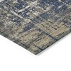 Navy Blue And Beige Geometric Washable Indoor Outdoor Area Rug - 4 of 4