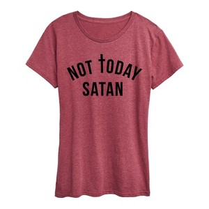 Women's - Instant Message - Not Today Satan Short Sleeve Graphic T-Shirt - 1 of 4