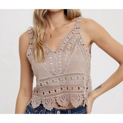 Women's Cream Crochet - BluIvy