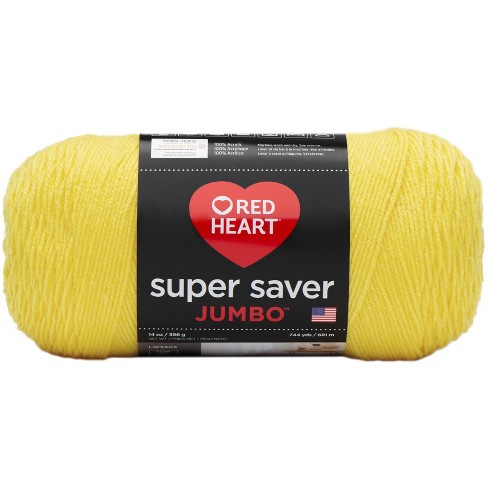 Red Heart Super Saver Pale Yellow Yarn - 3 Pack of 198g/7oz - Acrylic - 4  Medium (Worsted) - 364 Yards - Knitting/Crochet