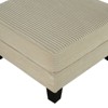 PAGED Storage Ottoman Contemporary Foot Stool Square Ottoman Foot Rest with Wooden Legs for Entryway, Bedroom - 3 of 4