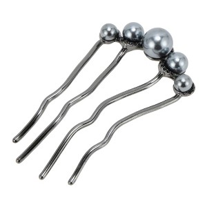 Unique Bargains Women's Fashion U-shaped Faux Pearls Decorative Hairpin 1 Pc - 1 of 4