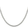 Black Bow Jewelry 5mm, Sterling Silver, Beaded Box Chain Necklace - 3 of 4