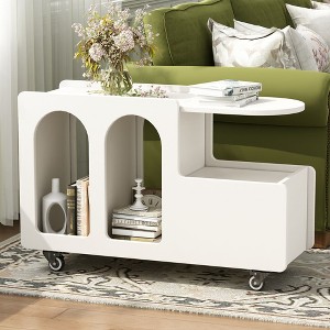 NicBex Mobile Nightstand with Lockable Wheels,Bedside Table with Storage Space,Modern Side Table for Bedroom - 1 of 4