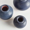 Plum & Post Gavin Bud Vases, Set of 3 - Navy Terracotta, Handcrafted - 3 of 4