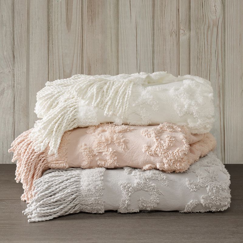 60"x50" Mila Cotton Tufted Throw Blanket, 5 of 7