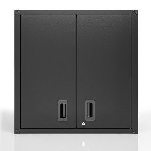 Garage Wall Mounted Storage Cabinet with Two Doors and One Shelf, Lockable Metal Wall Cabinet, Hanging Tool Cabinet for Garage Utility Room - 1 of 4